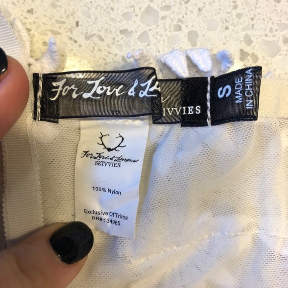 For Love & Lemons "Flower Garden" White Bra SMALL - Picture 3 of 4